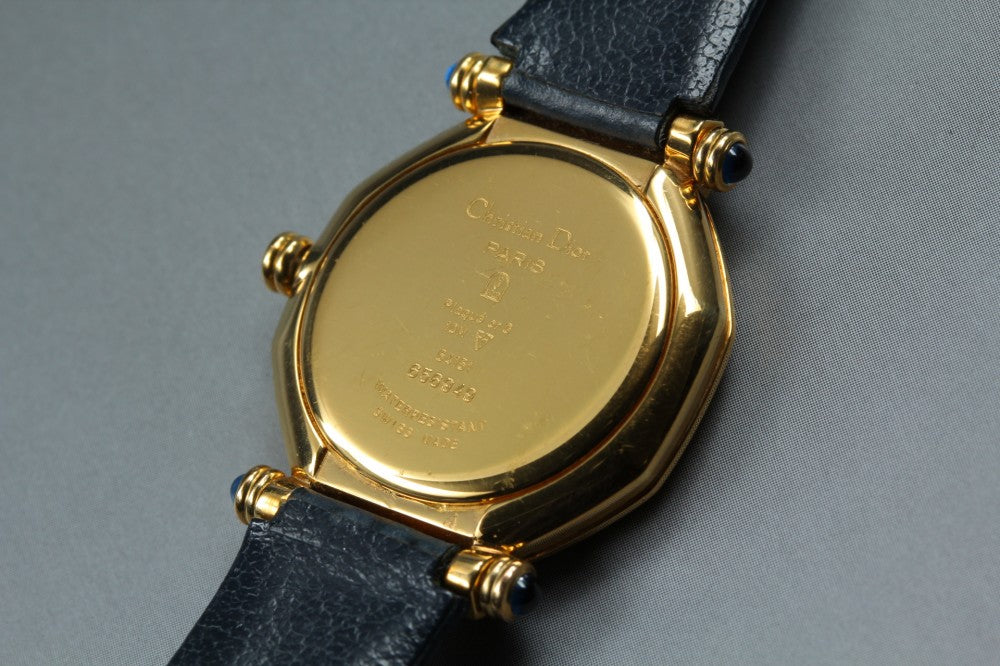 Near MINT Christian Dior 64151 Blue Quartz 25.4mm Ladies Watch