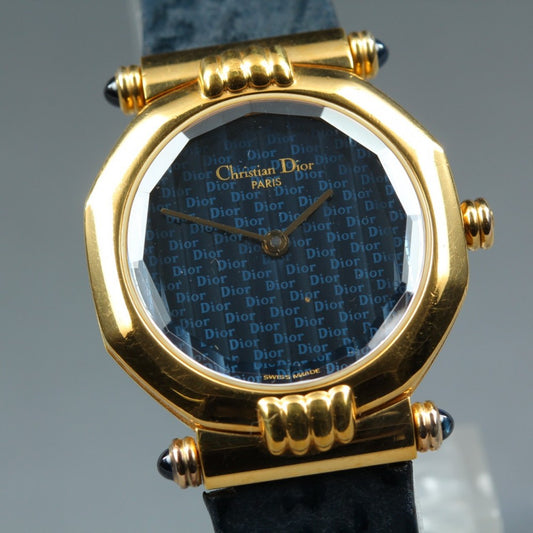 Near MINT Christian Dior 64151 Blue Quartz 25.4mm Ladies Watch