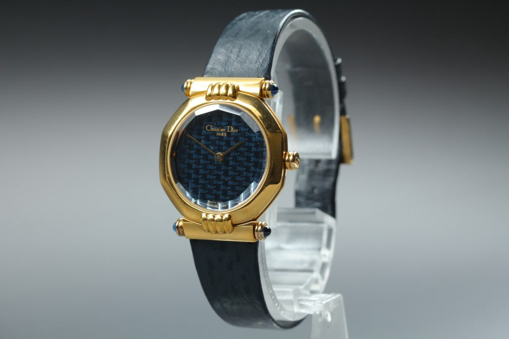 Near MINT Christian Dior 64151 Blue Quartz 25.4mm Ladies Watch