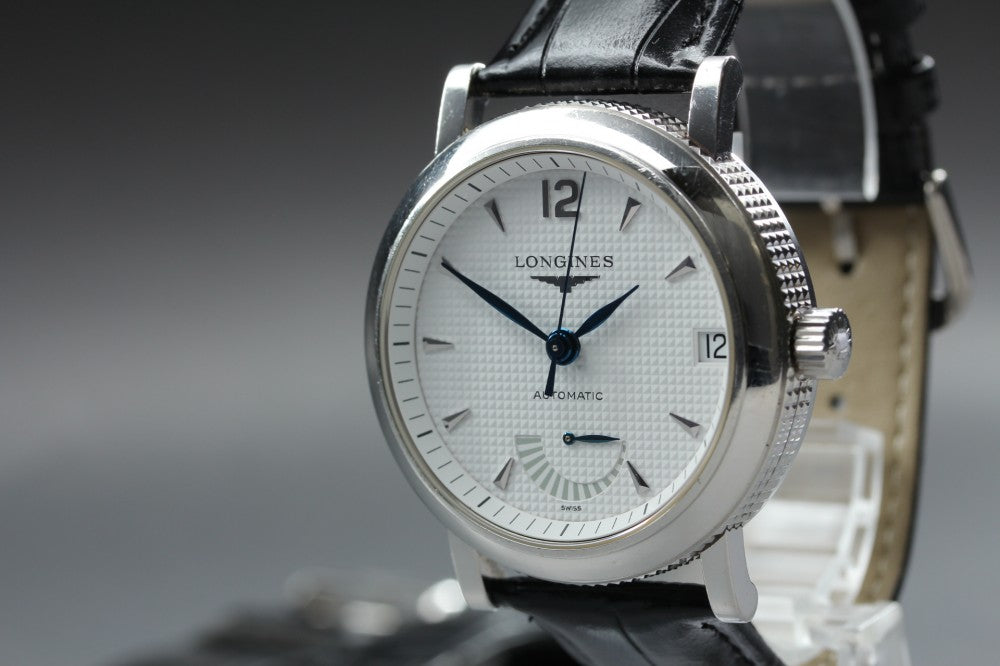 Near MINT LONGINES L2.703.4 White Auto 42mm Men's Watch
