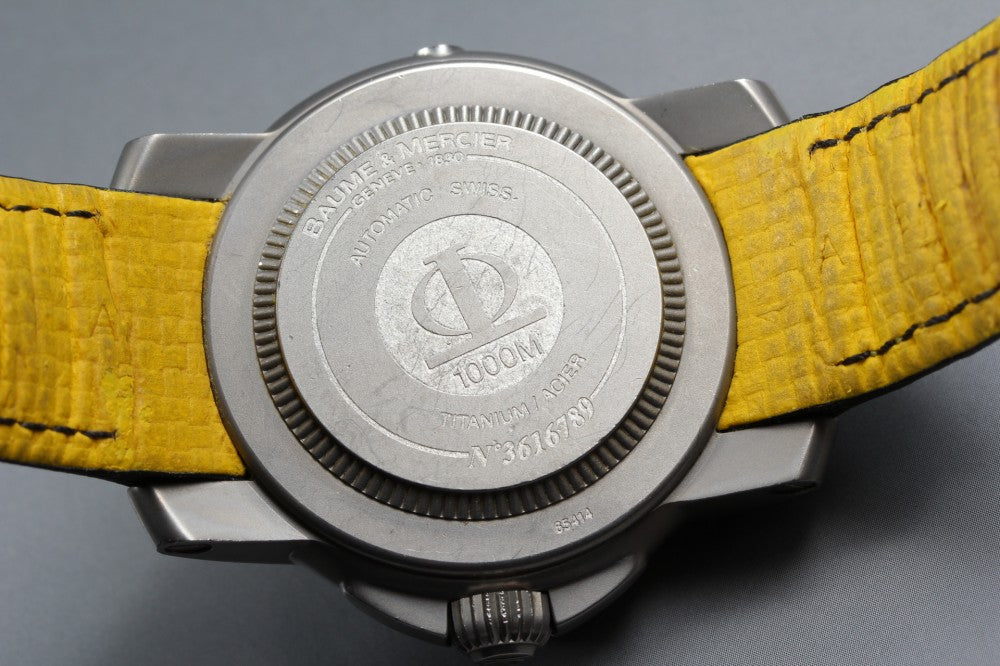 Near MINT Baume&Mercier Capeland 65414 Yellow Auto 44mm Men's Watch