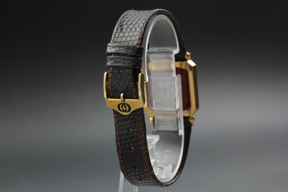 Near MINT GUCCI Sherry Line Gold Quartz 25mm Ladies Watch
