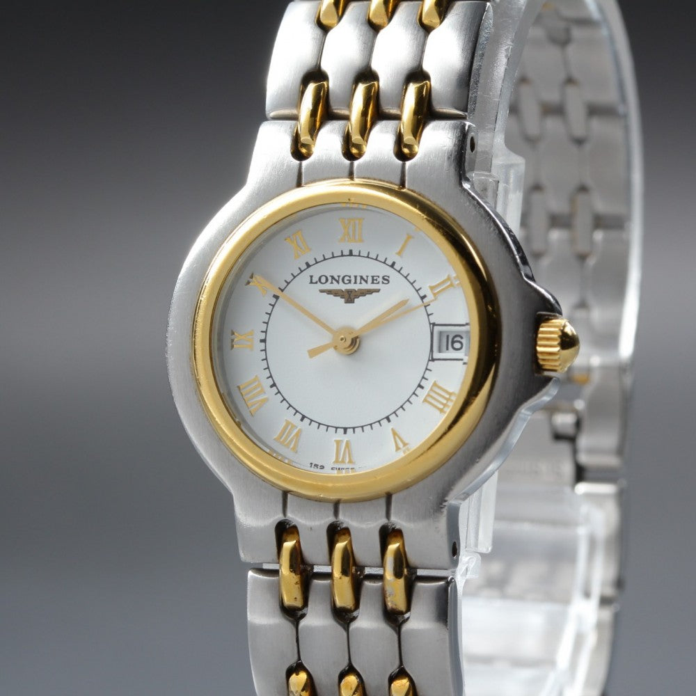Near MINT LONGINES Flagship 152 7306 White Quartz 25mm Ladies Watch