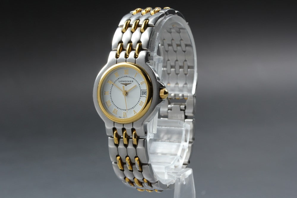 Near MINT LONGINES Flagship 152 7306 White Quartz 25mm Ladies Watch