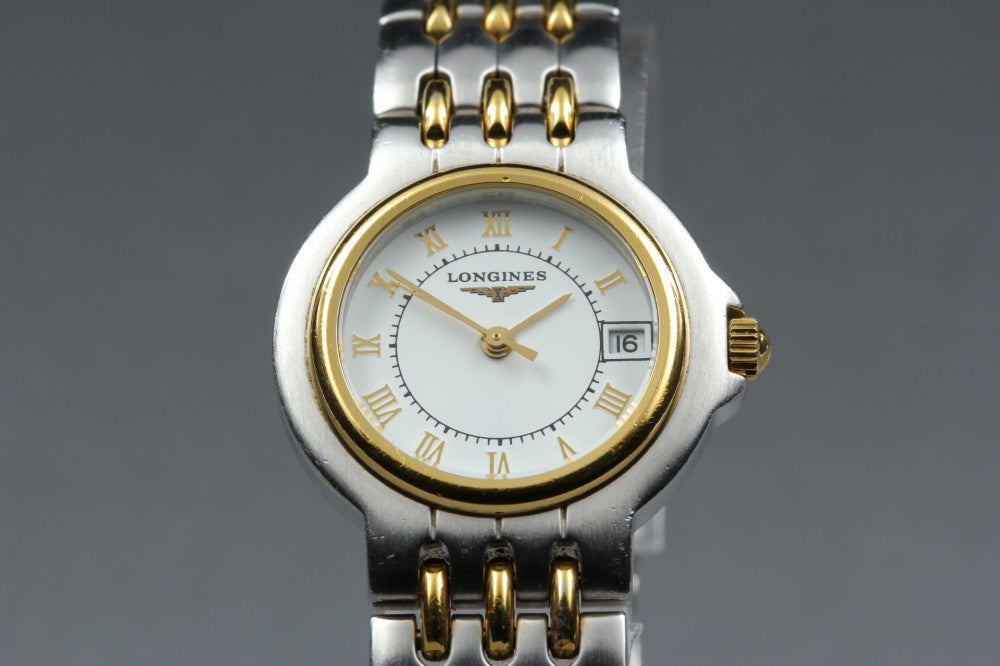 Near MINT LONGINES Flagship 152 7306 White Quartz 25mm Ladies Watch