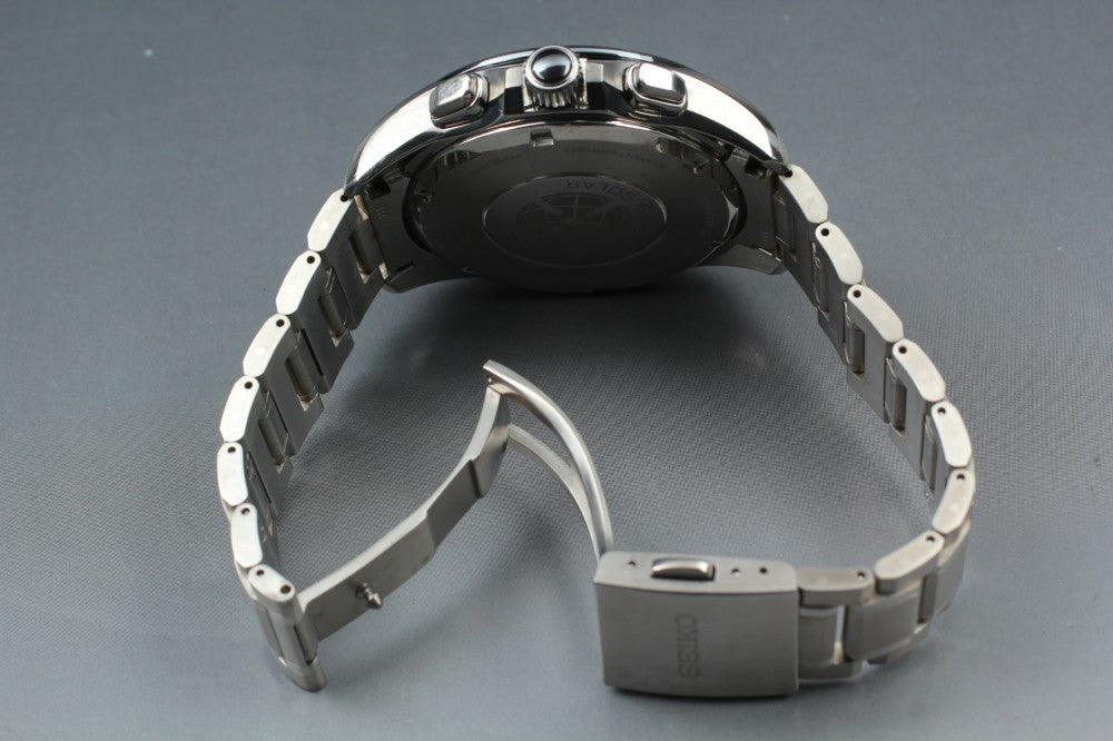 Near MINT SEIKO Astron SBXB041/8X53-0AB0-2 Black Solar 45mm Men's Watch