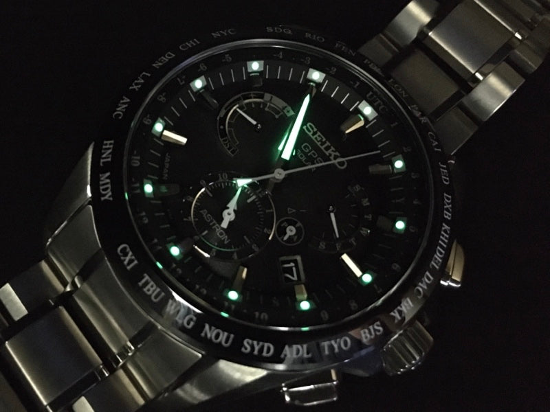 Near MINT SEIKO Astron SBXB041/8X53-0AB0-2 Black Solar 45mm Men's Watch