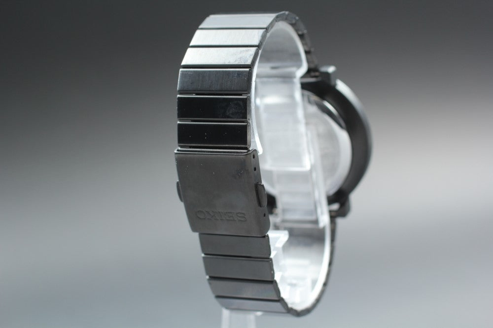 Near MINT SEIKO Spirit Sottsass SCEB037/7T92-0TN0 Black Quartz 38.8mm Men's Watch
