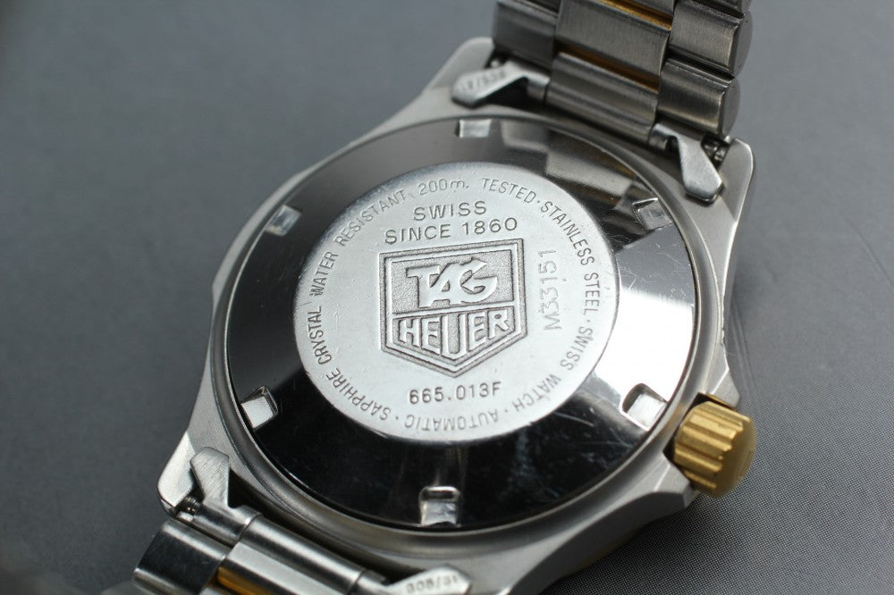 Near MINT TAG Heuer Professional 2000 665.013F Grey Auto 34.2mm Men's Watch