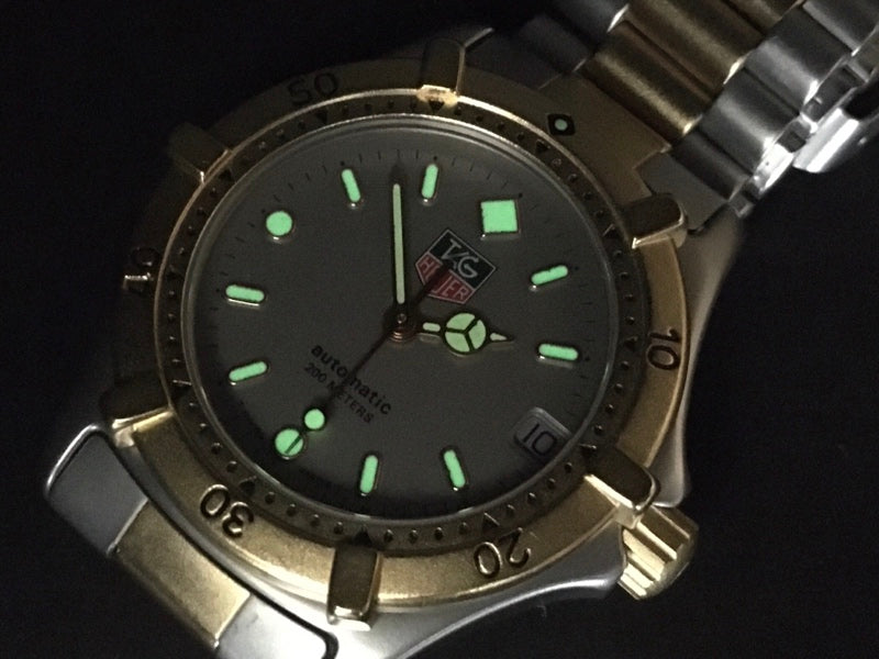 Near MINT TAG Heuer Professional 2000 665.013F Grey Auto 34.2mm Men's Watch