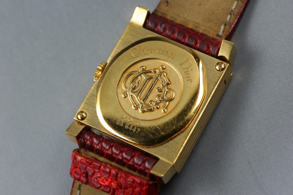 Near MINT Christian Dior La Parisienne D60-159 Gold Quartz 19mm Ladies Watch