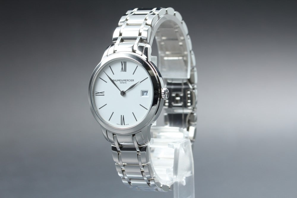 Near MINT Baume&Mercier Classima 65808 White Quartz 30.8mm Unisex Watch