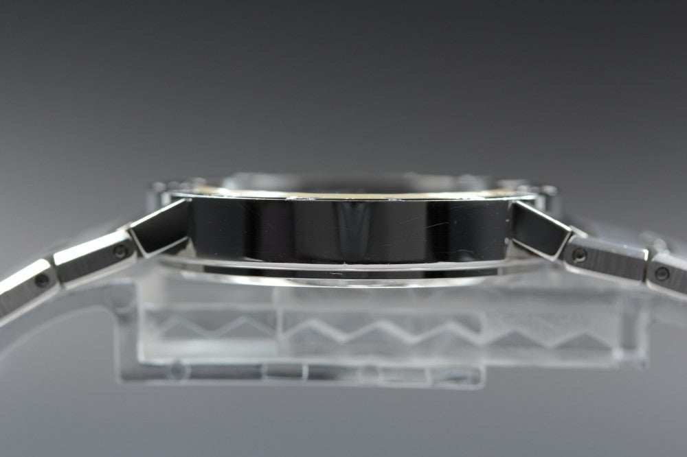 Near MINT BVLGARI BB30SSD Black Quartz 29.9mm Unisex Watch
