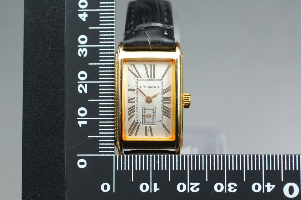 Near MINT HAMILTON Ardmore Registered Edition 6266 Silver Quartz 18.4mm Ladies Watch