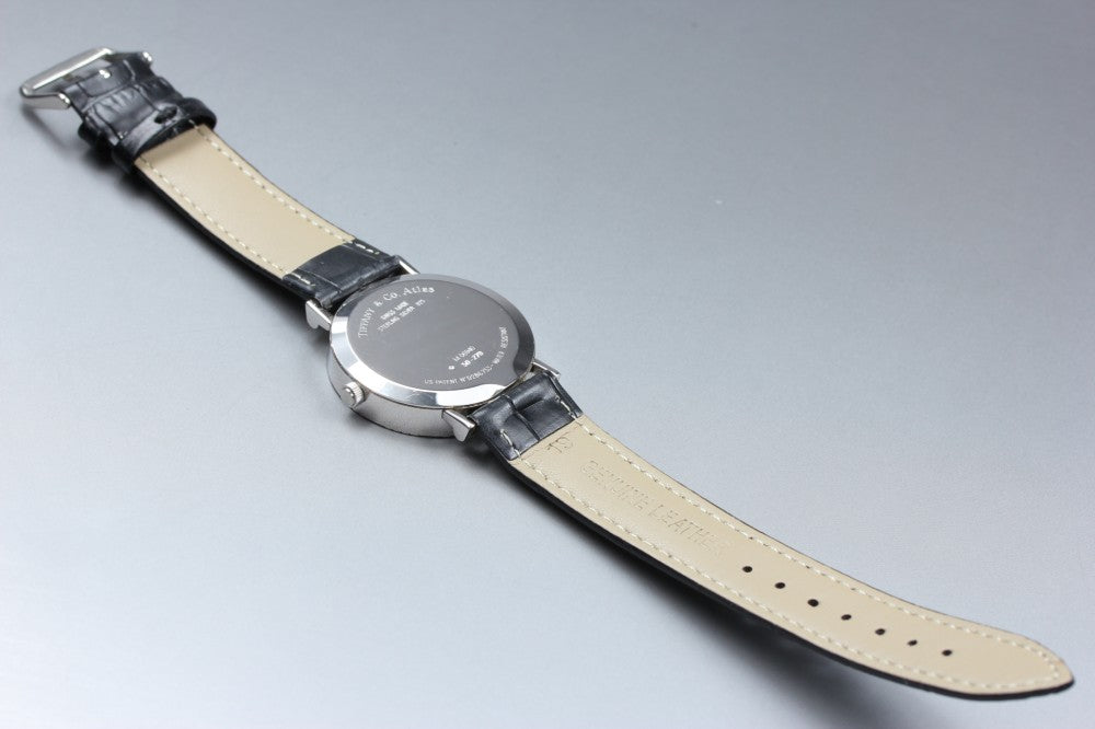 Near MINT TIFFANY&Co. Atlas M06940 Silver Auto 35.9mm Men's Watch