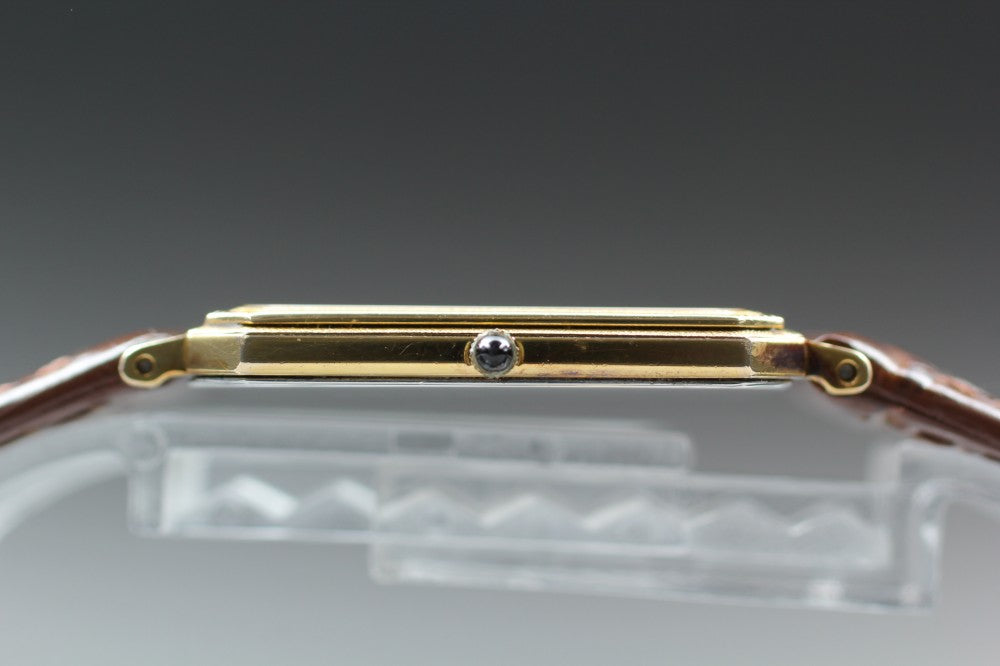 Near MINT SEIKO Dolce 6730-5160 Gold Quartz 26.2mm Men's Watch 1971