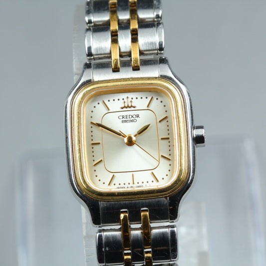 Near MINT SEIKO Credor 4J81-5A00 Silver Quartz 21.2mm Ladies Watch 1998