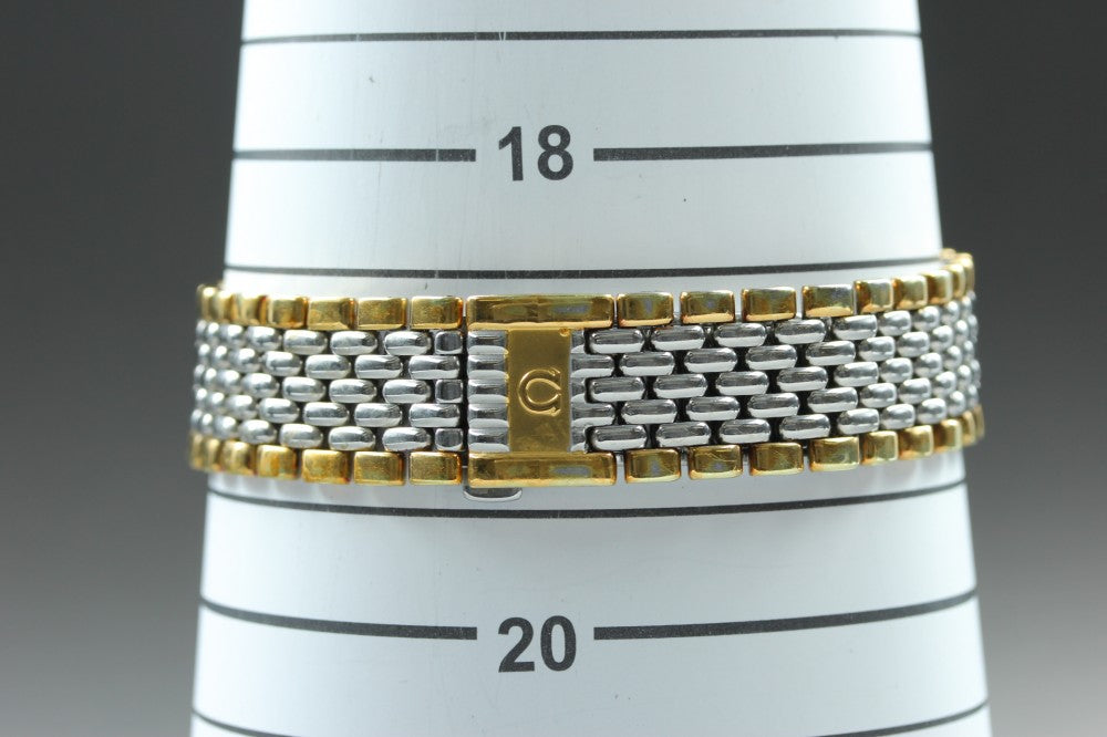 Near MINT OMEGA De Ville 395.0875.2 Gold Quartz 32mm Men's Watch