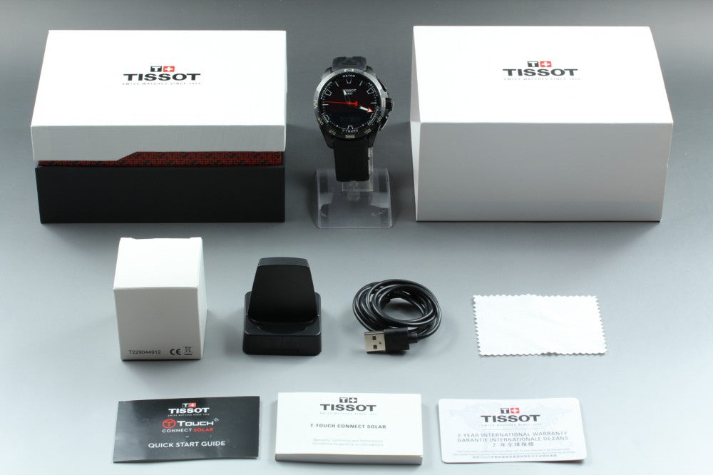 MINT TISSOT T-Touch T121420A Black Solar Quartz 35mm Men's Watch