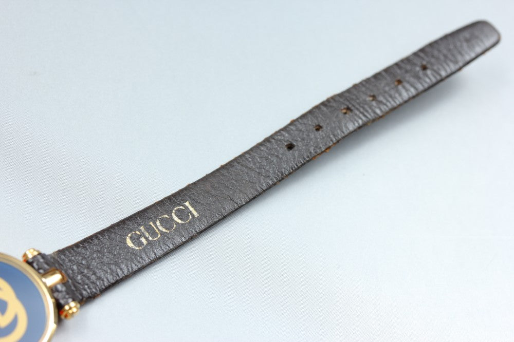 Near MINT GUCCI 2000L Gold Quartz 21.3mm Ladies Watch
