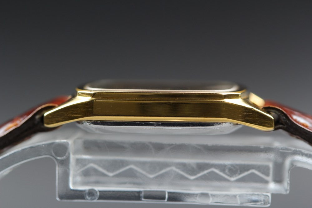 Near MINT OMEGA De Ville Cal.1387 Gold Quartz 22mm Ladies Watch