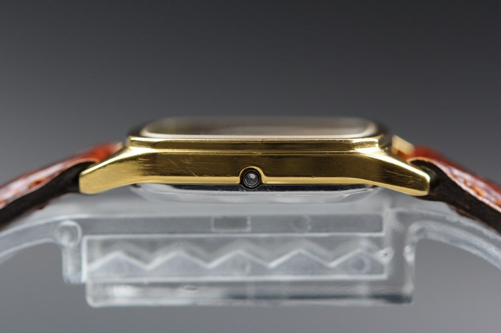 Near MINT OMEGA De Ville Cal.1387 Gold Quartz 22mm Ladies Watch