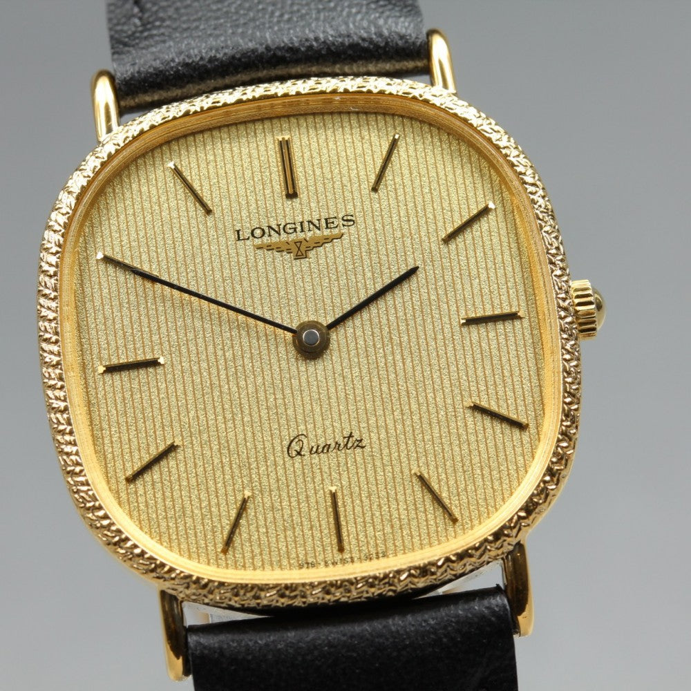 Near MINT LONGINES 978 3253 Gold Quartz 30.4mm Men's Watch