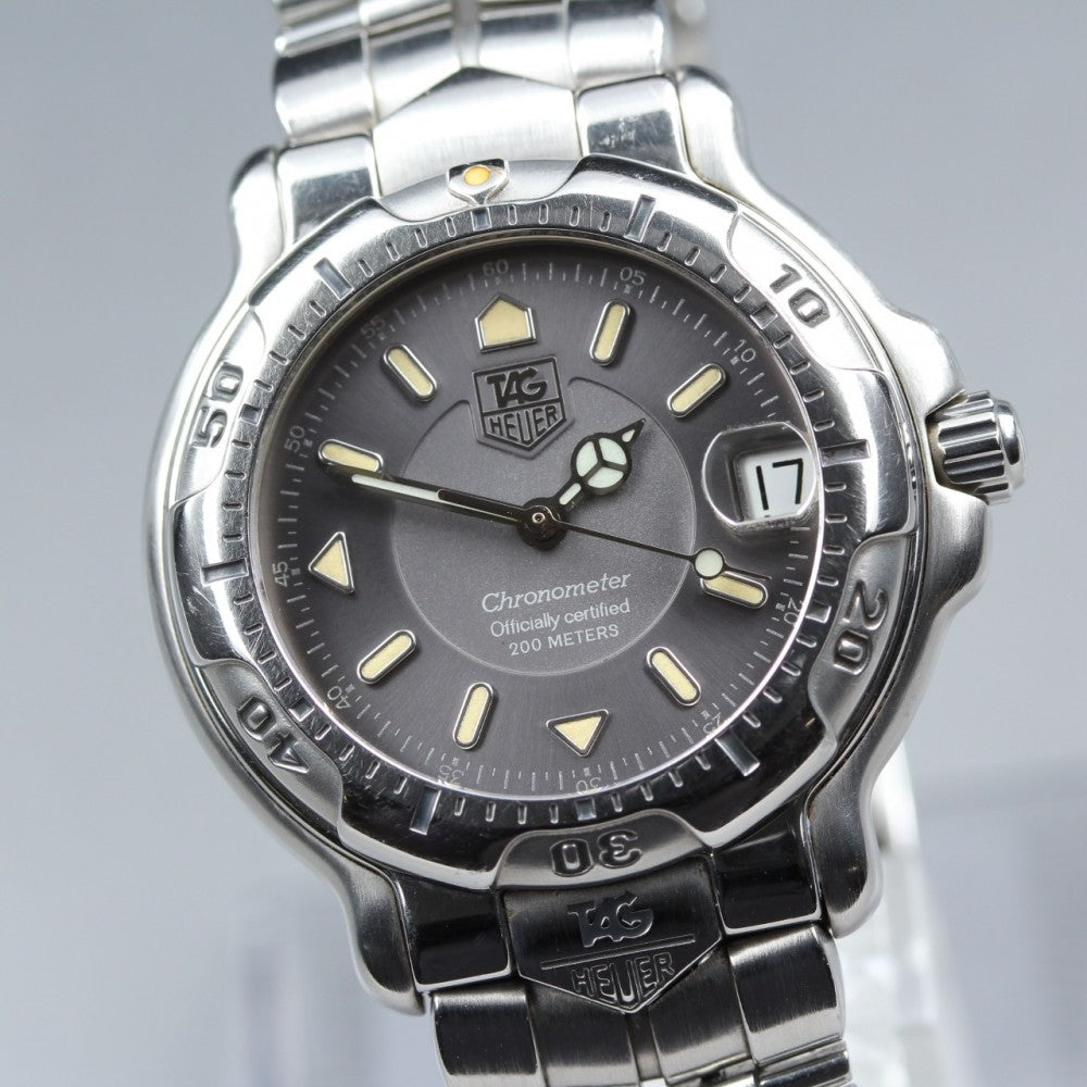 Near MINT TAG Heuer 6000 Professional WH5212-K1 Grey Auto 34mm Men's Watch