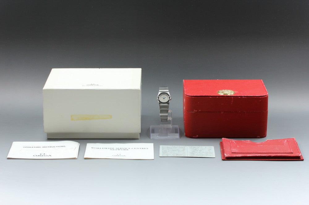 Near MINT OMEGA Constellation 795.1080.1 Cal.1456 Silver Quartz 22.5mm Ladies Watch