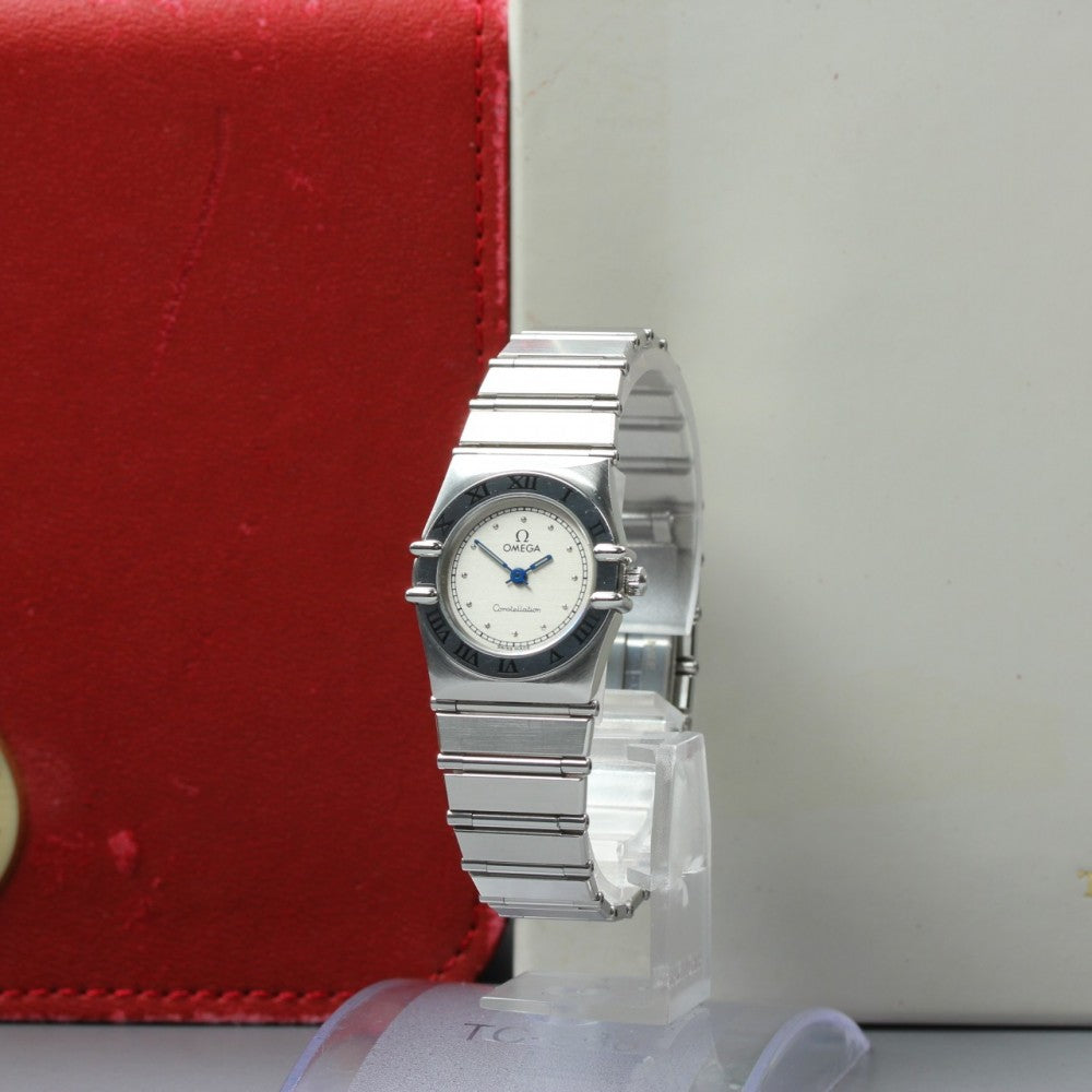 Near MINT OMEGA Constellation 795.1080.1 Cal.1456 Silver Quartz 22.5mm Ladies Watch