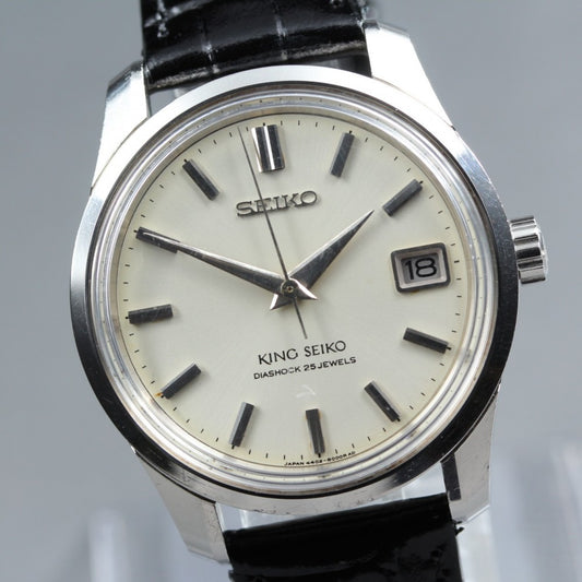 Near MINT SEIKO King Seiko 4402-8000 Silver Auto 35mm Men's Watch 1966