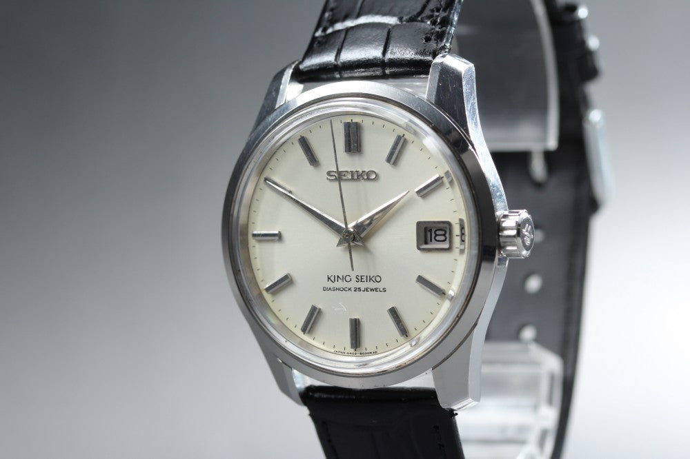 Near MINT SEIKO King Seiko 4402-8000 Silver Auto 35mm Men's Watch 1966