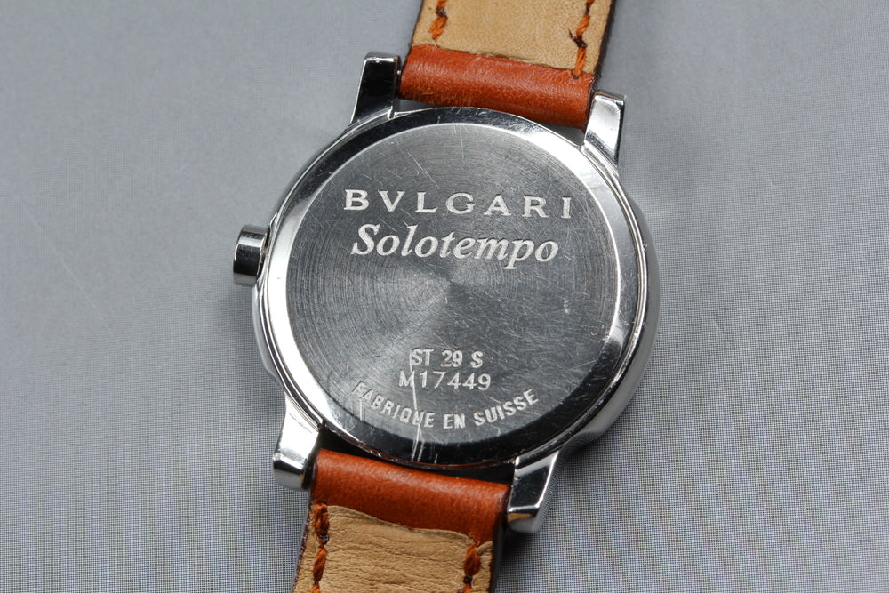 Near MINT BVLGARI Solo Tempo ST29S Quartz 28.6mm Ladies Watch