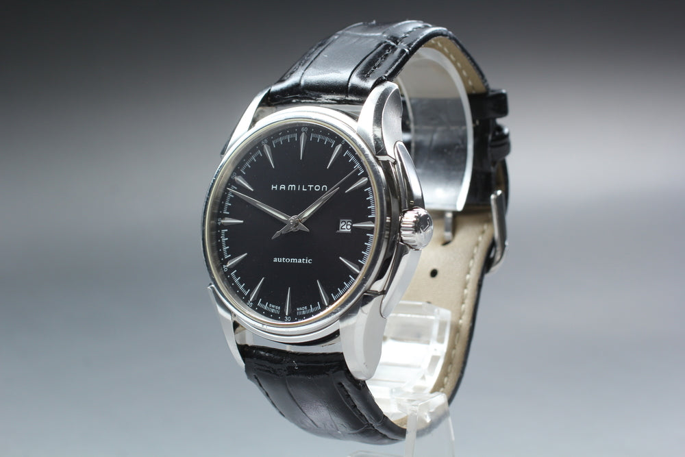 Near MINT HAMILTON Jazzmaster H327150 Black Auto 41.7mm Men's Watch