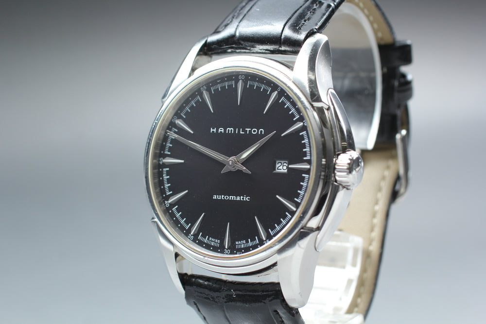 Near MINT HAMILTON Jazzmaster H327150 Black Auto 41.7mm Men's Watch