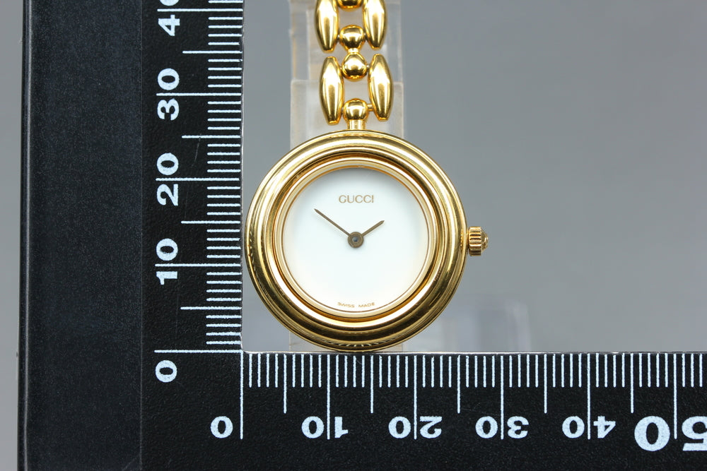 GUCCI 11/12.2 White Quartz 25.3mm Ladies Watch