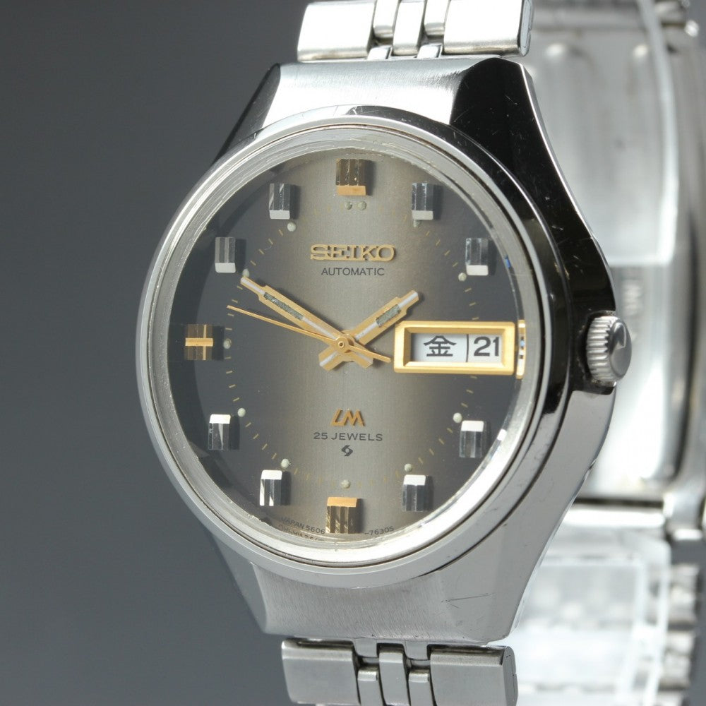 Near MINT SEIKO Lord Matic 5606-7290 Brown Auto 35.3mm Men's Watch 1973