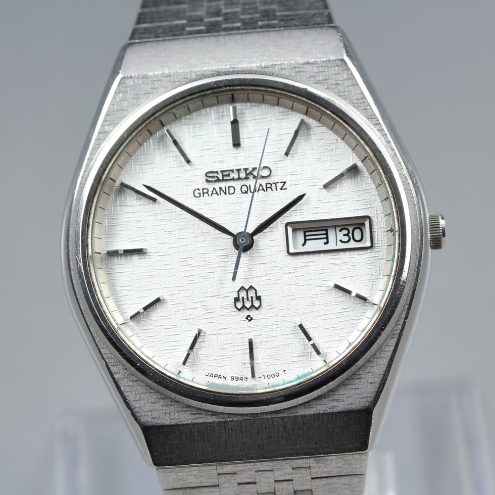 SEIKO Grand Quartz 9943-7000 Silver Quartz 35mm Men's Watch 1976