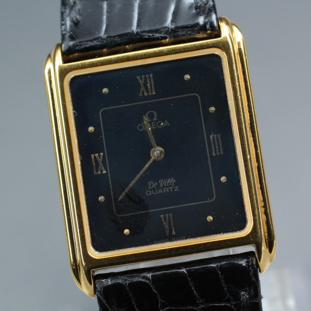 OMEGA De Ville Cal.1365 Black Quartz 25.4mm Men's Watch