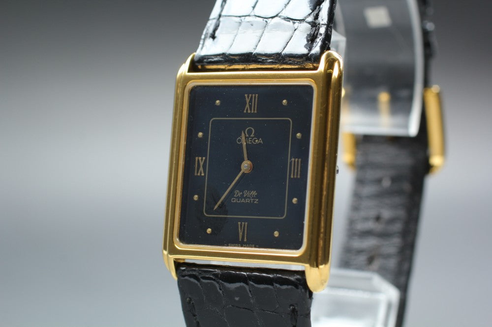 OMEGA De Ville Cal.1365 Black Quartz 25.4mm Men's Watch