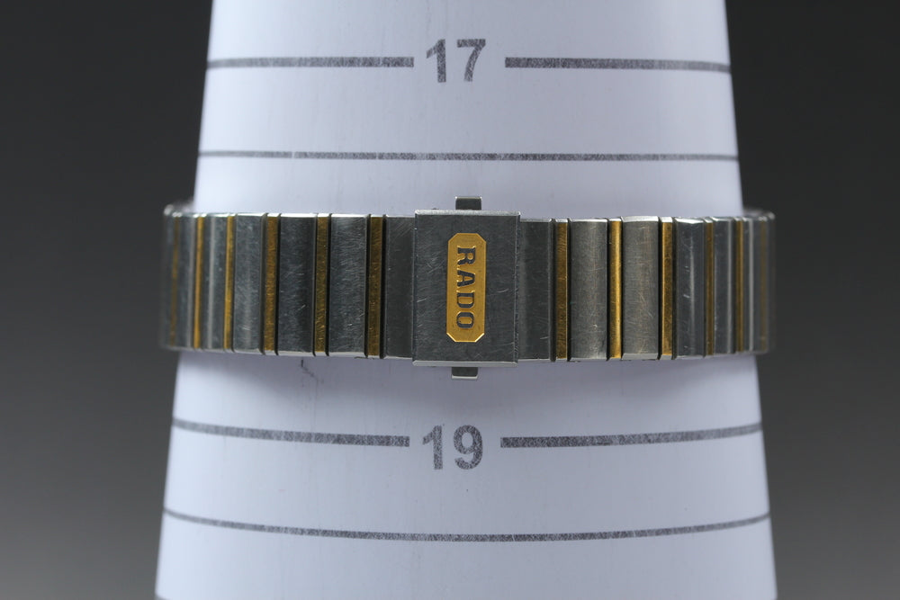 Near MINT RADO Diastar 151.0202.3 Black Quartz 28.1mm Men's Watch