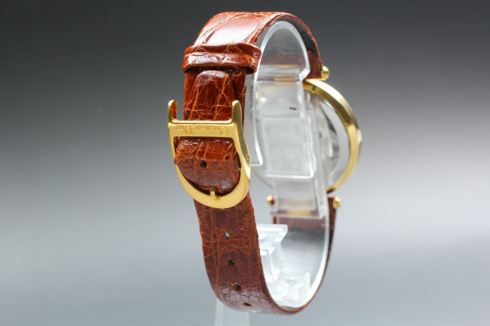 Near MINT Christian Dior 3006 Gold Quartz 32mm Men's Watch