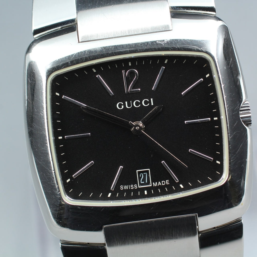 Near MINT GUCCI 8500M Black Quartz 34mm Men's Watch
