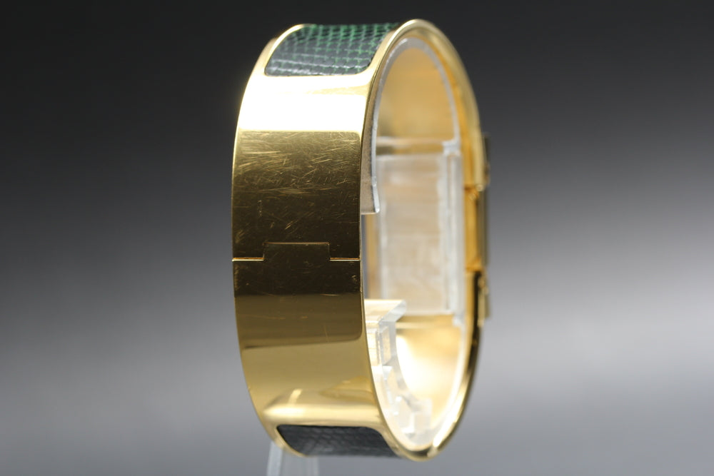 Near MINT HERMES Loquet L01.201 Gold Quartz 19mm Ladies Watch