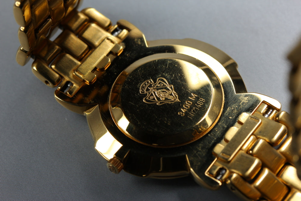 Near MINT GUCCI 3400M Gold Quartz 30mm Men's Watch