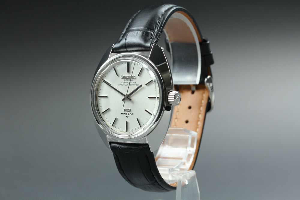 Near MINT SEIKO King Seiko 45-8010 Silver Manual 35.5mm Men's Watch 1970