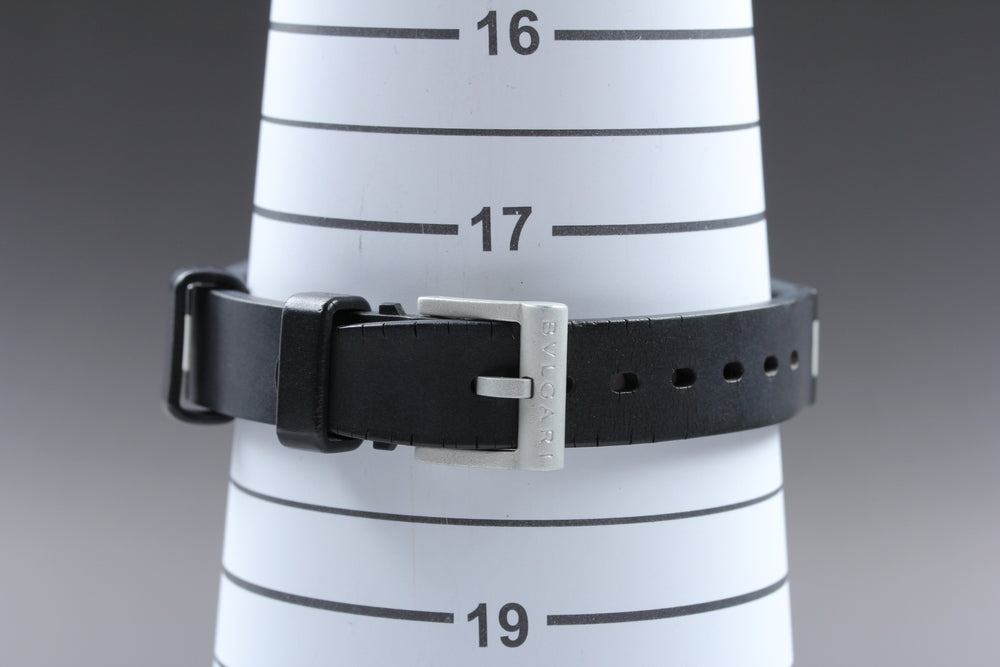 Near MINT BVLGARI Aluminum AL29TA Silver Quartz 29mm Ladies Watch