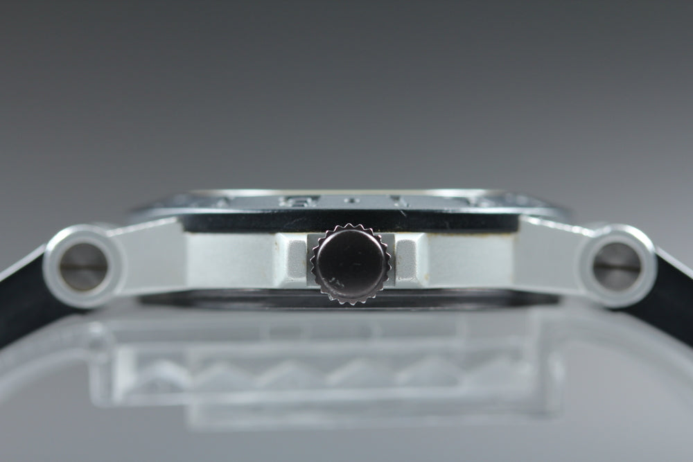 Near MINT BVLGARI Aluminum AL32A Silver Quartz 32mm Unisex Watch