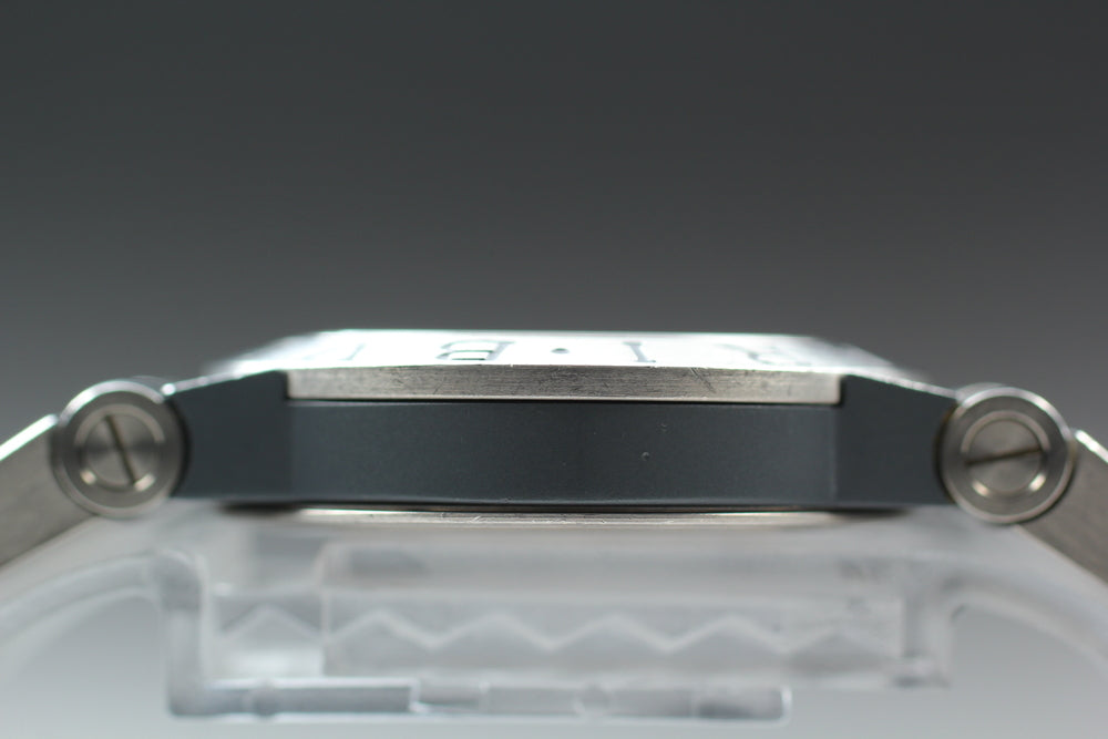 Near MINT BVLGARI Diagono Titanium TI32TA Black Quartz 32mm Men's Watch
