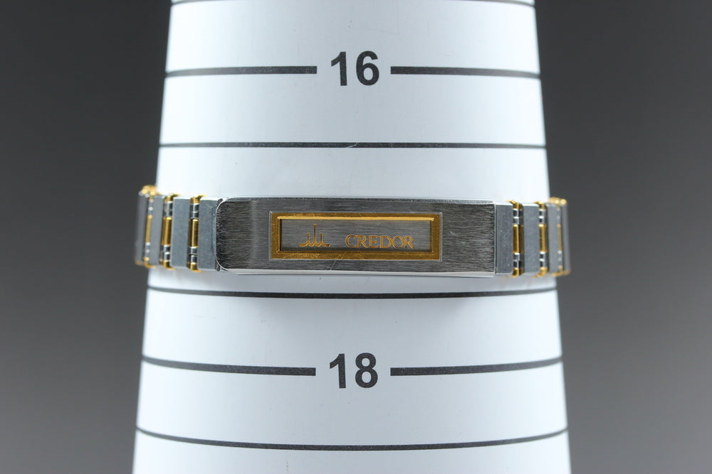Near MINT SEIKO Credor 2F70-0140 Silver Quartz 23.3mm Ladies Watch 1996